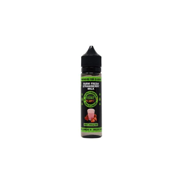 hemp bombs cbd vape strawberry milk (60ml)